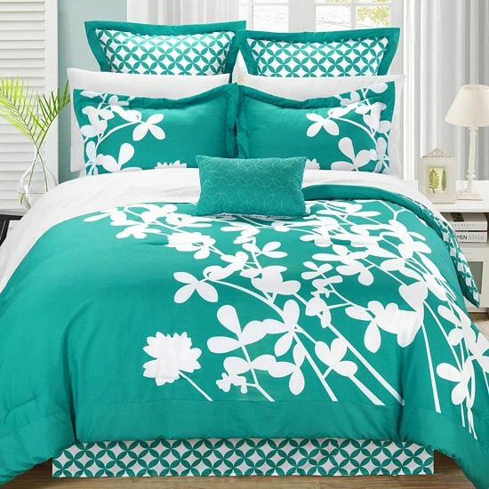 Hot Sale ๐ Unbranded Iris 11-pc. Reversible Bed Set Turquoise ๐ - Image 2
