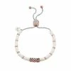 Discount 🔥 Unbranded Two-Tone 18k Gold Plated Beaded "Mom" Adjustable Bolo Bracelet 😀