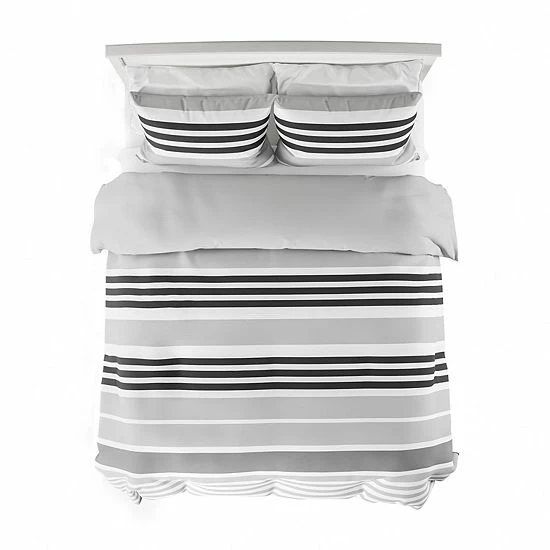 New 🤩 Unbranded Hypoallergenic Soft Microfiber Striped Down-Alternative Comforter Set Lavendar 😉 - Image 5