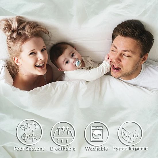 New 🤩 Unbranded Hypoallergenic Soft Microfiber Striped Down-Alternative Comforter Set Lavendar 😉 - Image 6