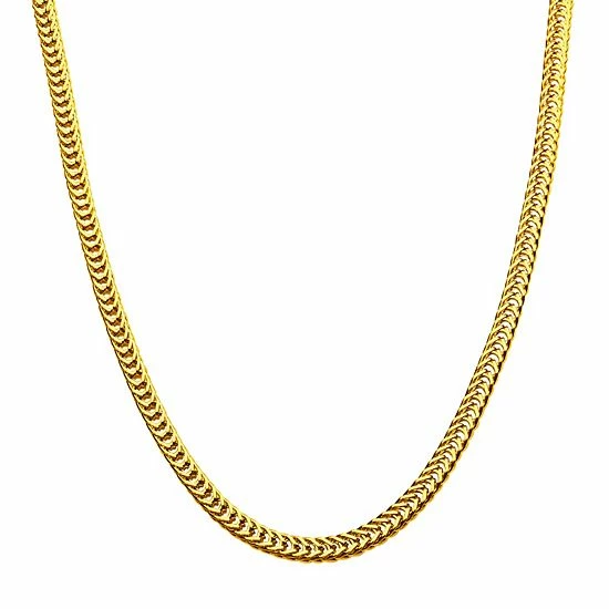 Cheapest ❤️ Unbranded 18k Gold Over Stainless Steel 4 Mm Foxtail Chain Necklace 🔔