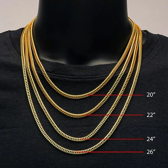 Cheapest ❤️ Unbranded 18k Gold Over Stainless Steel 4 Mm Foxtail Chain Necklace 🔔 - Image 3
