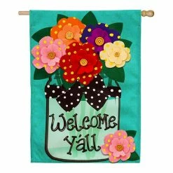 Top 10 ⌛ Unbranded Welcome Y'All Flowers Burlap Large Garden Flag ❤️
