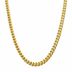 Brand new 🥰 Unbranded 18k Gold Over Stainless Steel 8 Mm Franco Chain Necklace ❤️