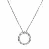 Promo 🔥 Unbranded Sterling Silver Diamond Accent Circle Pendant ❤️