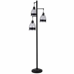 Outlet ⌛ Unbranded Black Finish 3-Light Floor Lamp ✨