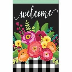 Top 10 ⌛ Unbranded Floral Welcome Check Garden Flag 🎁