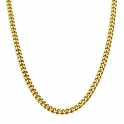 Best Sale 🌟 Unbranded 18k Gold Over Stainless Steel Miami Cuban Chain Necklace Gold Tone 6mm ⭐