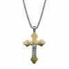 Buy 🔥 Unbranded Men's Gold Tone Ion-Plated Stainless Steel Layered Jesus Cross Pendant Necklace ✔️