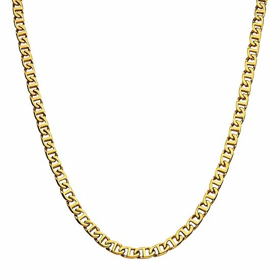 Best reviews of ๐ Unbranded 18k Gold Over Stainless Steel 8 Mm Mariner Link Chain Necklace ๐
