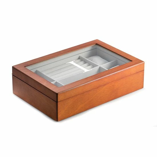 Brand new ๐ Unbranded Charlotte Monogrammed Wood Jewelry Box ๐ - Image 3