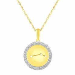 Coupon 😍 Unbranded 1/4 Carat T.W. Diamond Halo Zodiac Pendant Necklace Leo 🛒