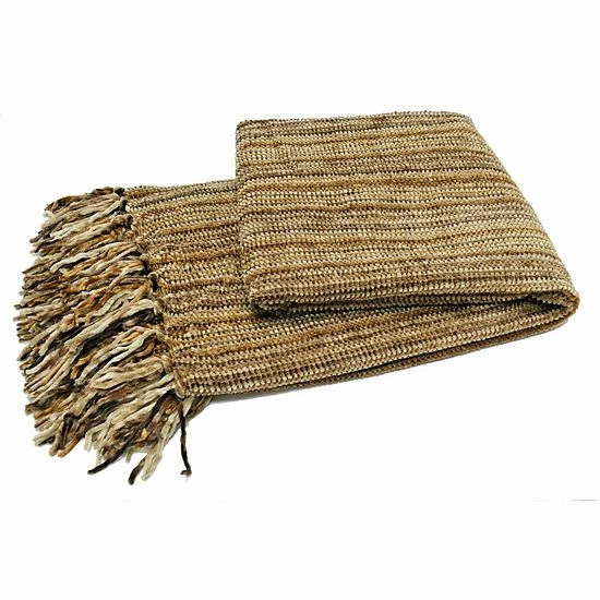 Best Sale ๐ Unbranded Crystal Chenille Throw Yellow Green Camel โ๏ธ - Image 3