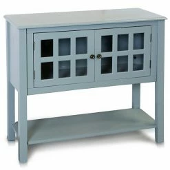Best reviews of 😀 Unbranded Two Door Rustic Wooden Console Gray 🌟