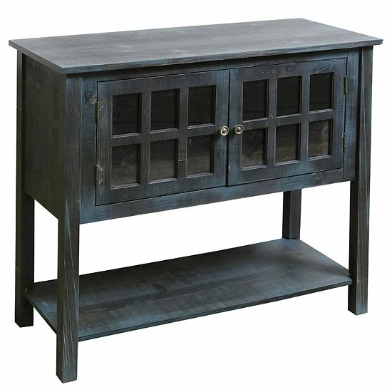 Best reviews of 😀 Unbranded Two Door Rustic Wooden Console Gray 🌟 - Image 3