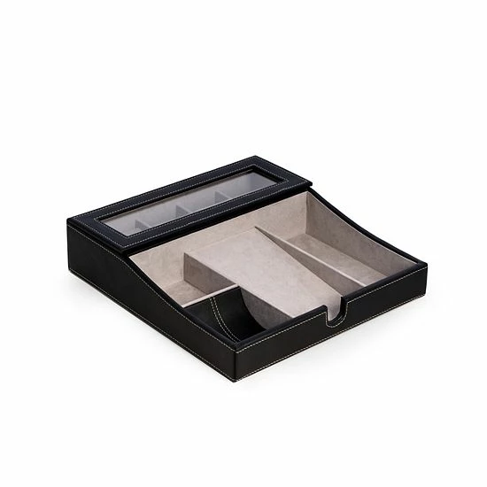 Best Sale 🔔 Unbranded Black Leather Valet Tray By Bey-Berk 🤩