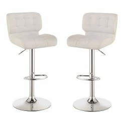 Hot Sale 🎁 Unbranded Adjustable Bar Stool 2-piece Set Gray ⌛