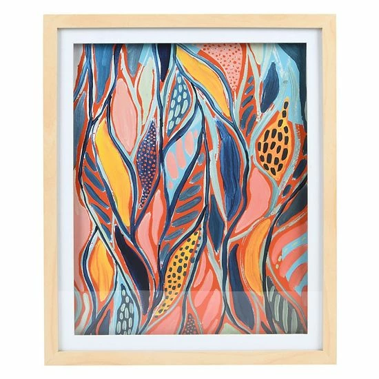 Brand new ๐งจ Unbranded Colorful Leaves Framed Wall Art ๐ฏ