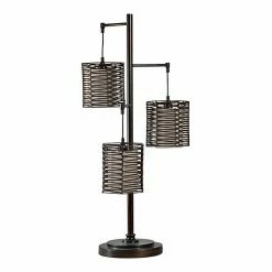 Best Sale 😉 Unbranded Contemporary Bronze Finish And Rattan Table Lamp 😀
