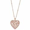 Brand new 🎉 Unbranded 14k Rose Gold Over Sterling Silver Lab-Created Opal & Lab-Created White Sapphire Heart Pendant Necklace 👍