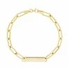 Top 10 🎁 Unbranded 14k Gold ID Bar Paper Clip Chain Bracelet 🎉