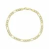 Buy 👏 Unbranded Men's 10k Gold 4.65 Mm Figaro Chain Bracelet 😀