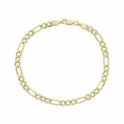 Buy 👏 Unbranded Men's 10k Gold 4.65 Mm Figaro Chain Bracelet 😀