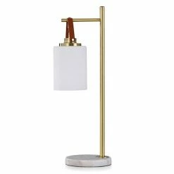 Best reviews of ✔️ Unbranded Sphere Shade Hanging From Brass Frame With Marble Base Desk Lamp ❤️