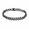 Promo ⌛ Unbranded Men's Black Stainless Steel Chain Bracelet 🔥