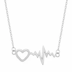 Outlet 🧨 Unbranded Sterling Silver Heartbeat Necklace ✔️