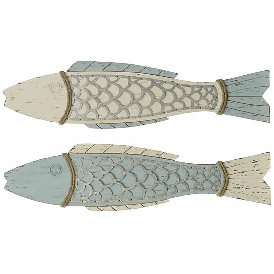 Budget ๐ Unbranded Couple Fish Wall Decor 2-piece Set Light Blue ๐ - Image 4