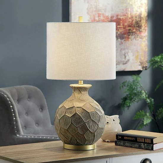 Best deal ❤️ Unbranded Round Transitional Moulded Table Lamp With Gold Body Brass Base 😍 - Image 2