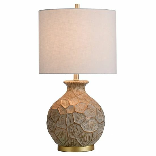 Best deal ❤️ Unbranded Round Transitional Moulded Table Lamp With Gold Body Brass Base 😍 - Image 3