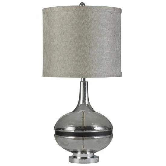 New โ Unbranded Elyse Smoke Glass Finish Table Lamp ๐งจ