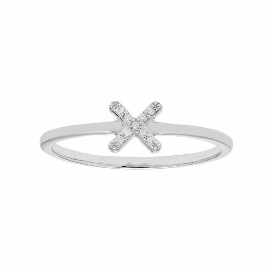 New ๐คฉ Unbranded 10k Gold Diamond Accent X Ring Rose ๐ฏ - Image 6