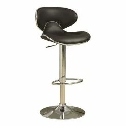 Buy 🤩 Unbranded Adjustable Swivel Bar Stool 2-Piece Set Black 👏