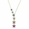 Best reviews of ✨ Unbranded 18k Gold Over Silver Lab Created Multicolored Gemstone Star Necklace 😀