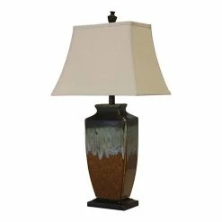 Best reviews of 🎁 Unbranded Varna Brown & Turquoise Glaze Ceramic Table Lamp 🛒