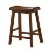 Cheapest ⭐ Unbranded Scooped Seat Counter Stool 2-piece Set Chestnut 🧨