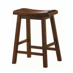 Cheapest ⭐ Unbranded Scooped Seat Counter Stool 2-piece Set Chestnut 🧨