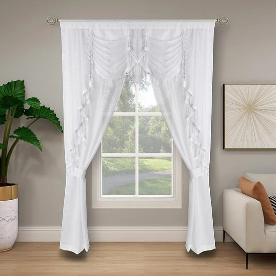 Cheap ❤️ Unbranded Whittier 5-piece Window Curtain Set Gray 🎉 - Image 6