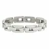 Cheap 🤩 Unbranded Men's Stainless Steel Diamond Accent Link Bracelet ✨