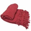 Cheap 💯 Unbranded Cable Knitted Throw Red 🔥