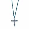 Wholesale ❤️ Unbranded Men's Two Tone Stainless Steel Damascus Cross Pendant Necklace 💯