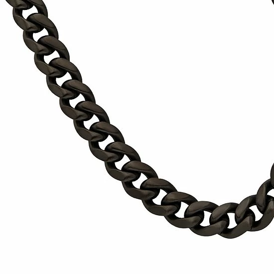 Flash Sale 🛒 Unbranded Men's Gun Metal Brushed Stainless Steel Curb Chain Necklace 😉 - Image 2
