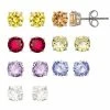 Cheapest 🧨 Unbranded Sterling Silver Multicolor Cubic Zirconia Earring Set 👍