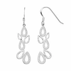 Best deal 🔥 Unbranded Sterling Silver Teardrop Cluster Dangle Earrings 😍