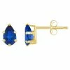 Discount 😍 Unbranded 10k Gold Pear Shape Lab-Created Sapphire Stud Earrings Yellow ⌛