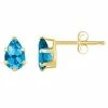 Promo 😍 Unbranded 10k Gold Pear Shape Swiss Blue Topaz Stud Earrings Yellow 😍
