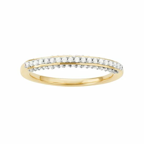Coupon โค๏ธ Unbranded 14k Gold Over Silver 1/3 Carat T.W. Diamond Wedding Ring 14k Gold Plate ๐ - Image 4
